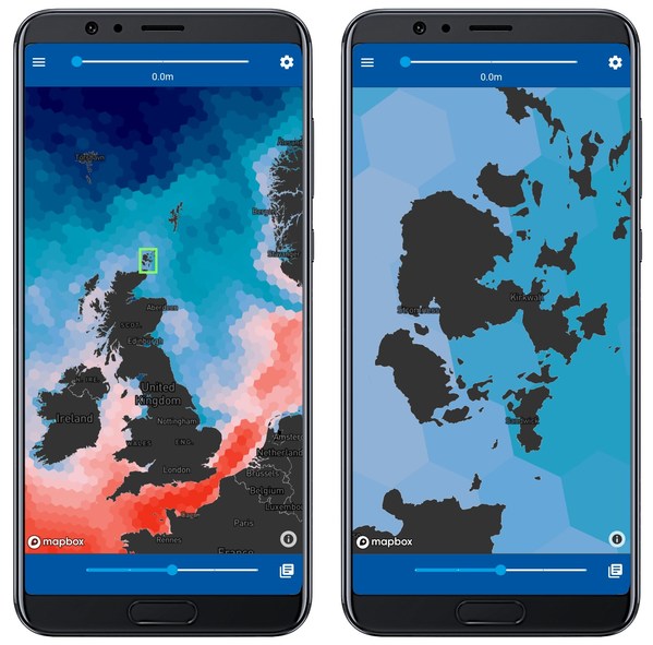 When the map is zoomed out farmers can easily see regional conditions, and when zoomed in they can see the local conditions within a few kilometers of their farm.