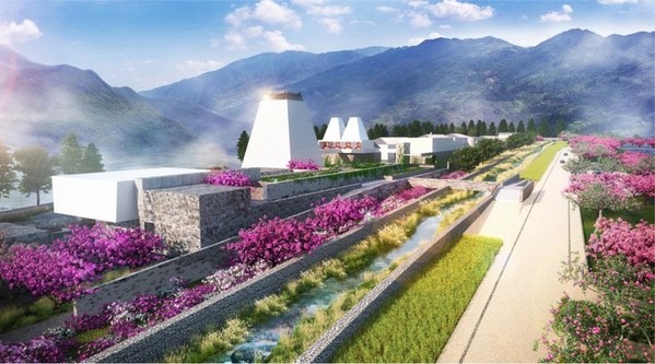 Diageo Eryuan Malt Whisky Distillery Visitor Centre Entrance; at more than 2,100m above sea level, Diageo’s first malt whisky distillery in China will be carbon neutral.