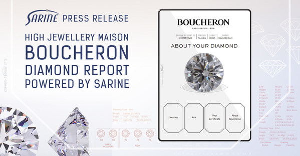 Th??ng hi?u trang s?c cao c?p Maison Boucheron chính th?c ?ng d?ng tính n?ng truy nguyên ngu?n g?c và phan c?p d?a trên AI mang tên Sarine Diamond Journey (TM)