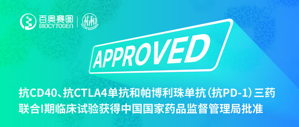 抗CD40、抗CTLA-4和抗PD-1單抗三藥聯合I期臨床試驗獲得中國國家藥品監督管理局批準