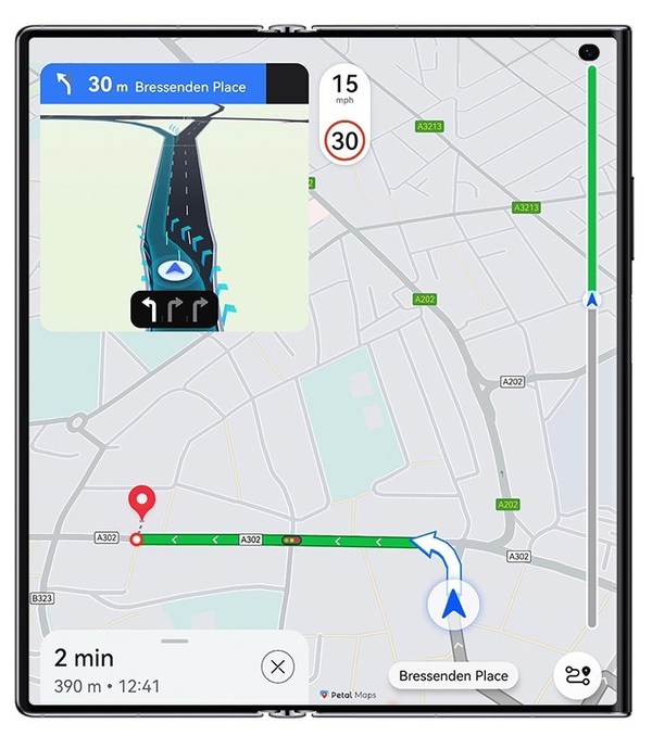 Petal Mapsが新製品のHUAWEI Mate Xs 2によってナビゲーションエクスペリエンスを実現