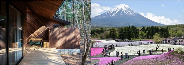 （左：箱根度假套房；右：富士河口湖日式旅館）