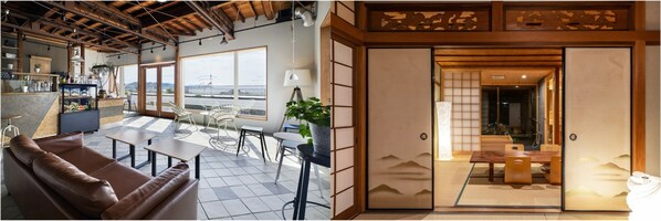 （左：鐮倉海濱旅館；右：京都京町屋）