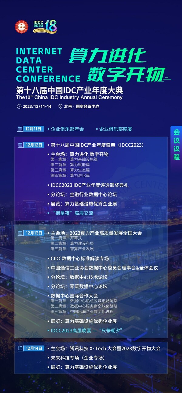 12月?北京?見證"算力進化"｜第十八屆中國IDC產業年度大典啟動
