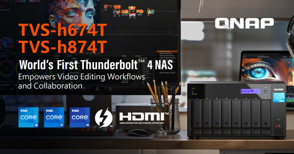 QNAP 推出全球首款 Thunderbolt? 4 NAS TVS-h674T/TVS-h874T，搭載第 12 代 Intel? Core? i5、i7、i9 處理器