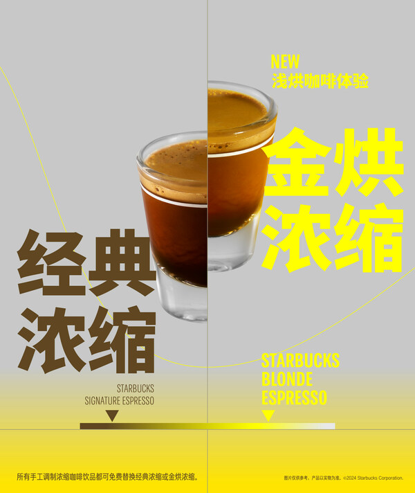 星巴克金烘濃縮與經典濃縮