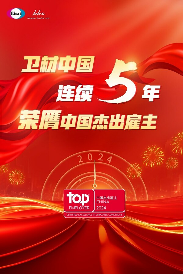 衛材中國連續五年榮獲