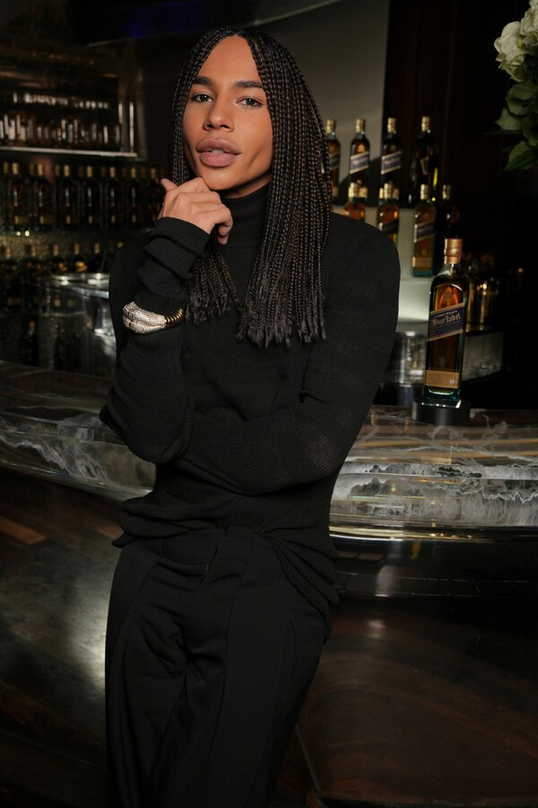 BALMAIN AND OLIVIER ROUSTEING TOAST THE MAISON'S RETURN TO PARIS MEN'S FASHION WEEK, WITH A JOHNNIE WALKER BLUE LABEL CUSTOM COCKTAIL AT THE POST-SHOW CELEBRATION AT H?TEL PLAZA ATHéNéE