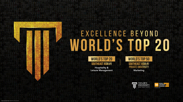 Taylor's University Ranks Globally for 17 Subjects (PRNewsfoto/Taylor's University)