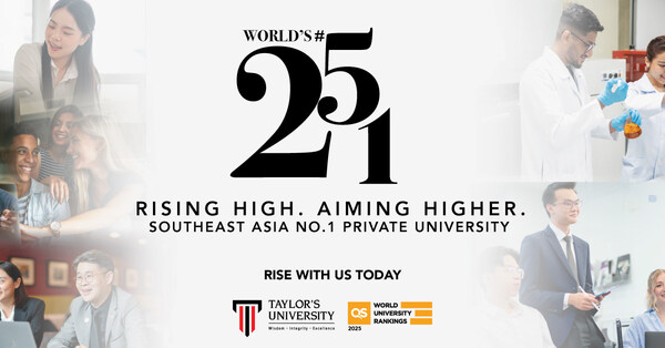 Taylor’s Retains Top Private University Status in Southeast Asia. (PRNewsfoto/Taylor's University)