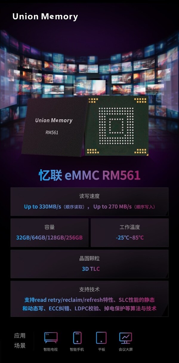 穩定可靠、壽命更長，憶聯RM561為智能終端打造出眾存儲體驗