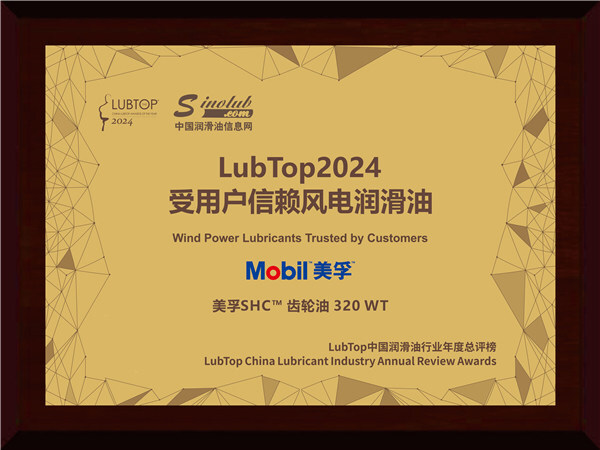 聚勢而上再譜榮耀新篇 美孚工業潤滑油實力蟬聯LubTop2024年度大獎