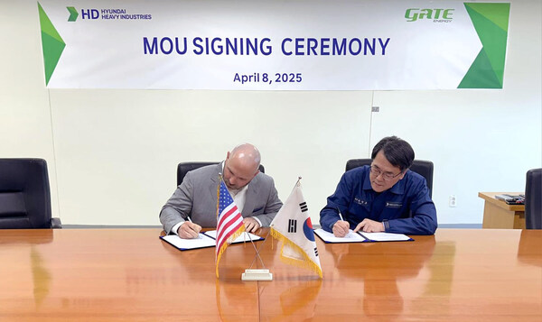 GATE Energy和HD Hyundai Heavy Industries （ HHI ）簽署了一份諒解備忘錄（ MOU ）。