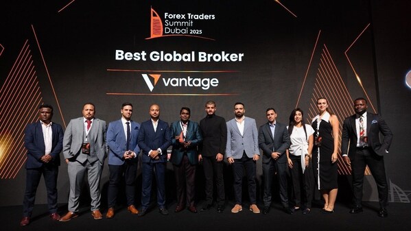Vantage was awarded &#8220;Best Global Broker&#8221; at Forex Traders Summit Dubai 2025 (PRNewsfoto/Vantage)