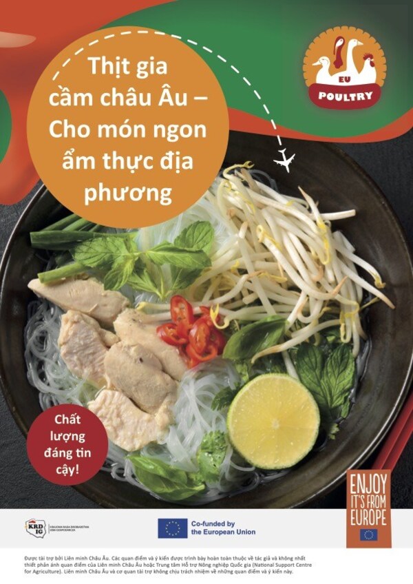 Gia c?m ???c s?n xu?t ch?n nu?i b?n v?ng t? chau ?u trên bàn ?n chau á. Chi?n d?ch m?i c?a Liên minh chau ?u t?i Vi?t Nam