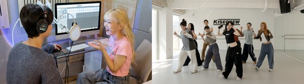 &#24038;&#65306;&#20307;&#39564;&#20687;&#26126;&#26143;&#19968;&#26679;&#21809;&#27468;&#65307;&#21491;&#65306;&#20307;&#39564;&#25104;&#20026;K-pop&#33310;&#32773;&#30340;&#19968;&#22825;