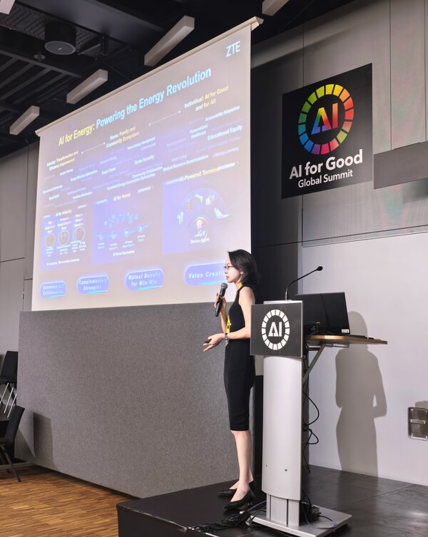 ZTE CDO Cui Li Highlights Efficient and Green AI as a Driver of SDGs Progress at AI for Good Global Summit (PRNewsfoto/ZTE Corporation)
