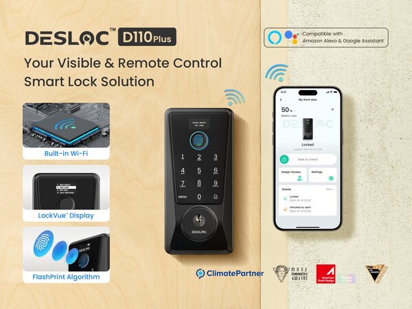 Game Changer: DESLOC Smart Lock D110 Plus Launches with Built-in Wi-Fi and Visible Display Under $100