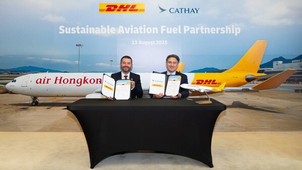 DHL快遞與國泰集團簽署協議，推動可持續航空燃料在亞洲地區的生產與應用