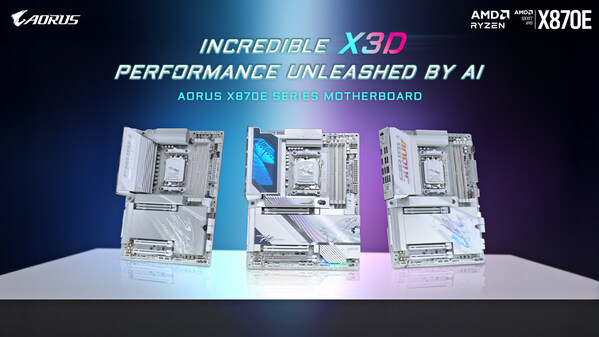 技嘉 AORUS X870E X3D 系列主板正式上市 以 AI 全面釋放 AMD Ryzen? X3D 處理器性能